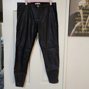 Black Banana Republic Faux Leather Sloan  Jeans